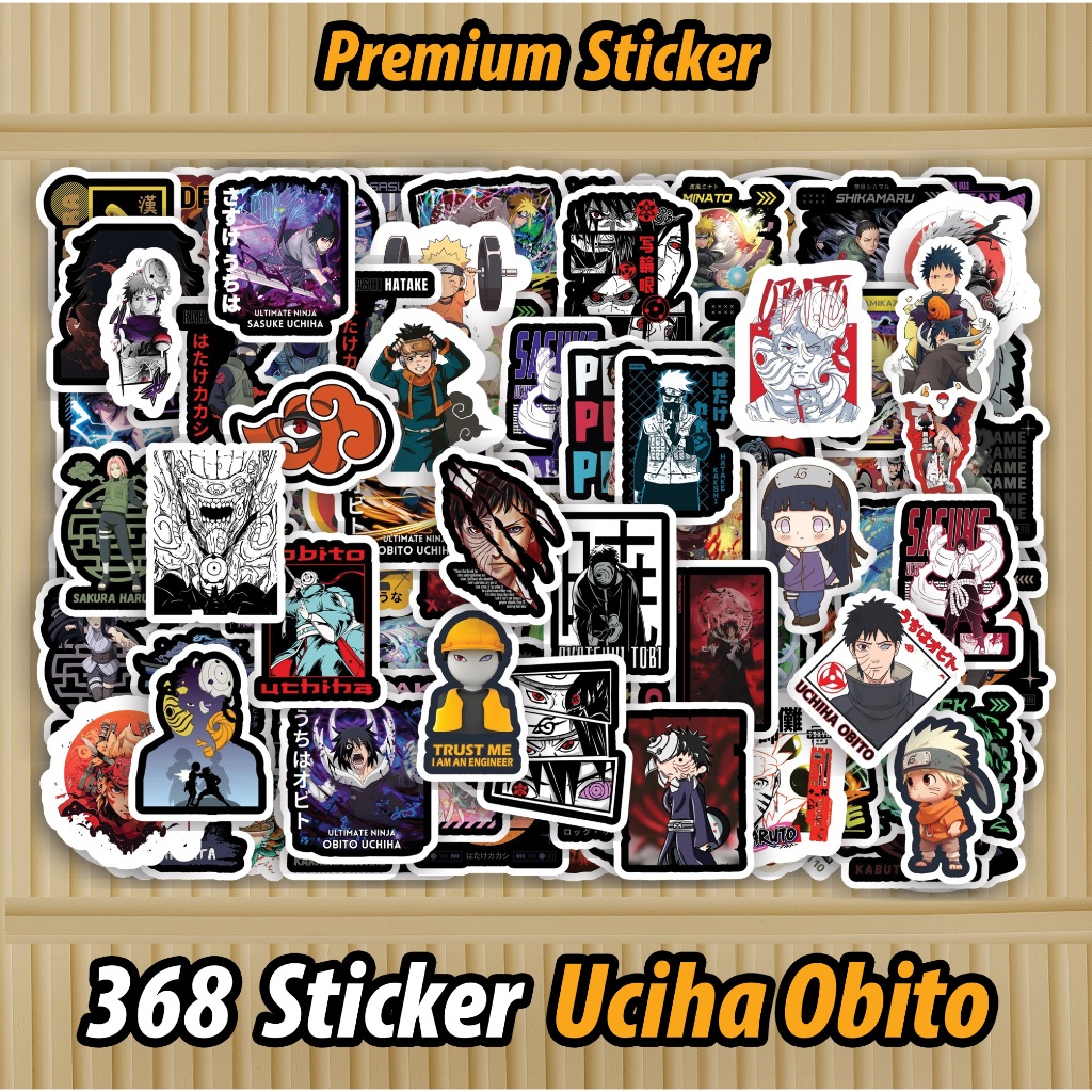 

368 PCS Sticker Obito Uciha Waterproof sudah di Cutting