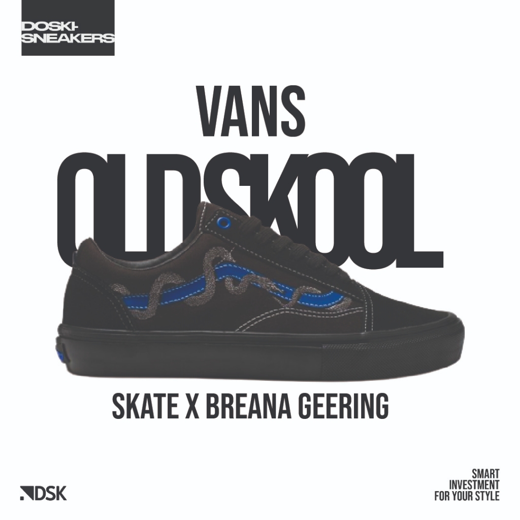 Vans Old Skool Skate X Breana Geering 100% Original Resmi Store Sneakers Casual Pria Wanita Original Vans Ori Murah Sepatu Vans Original Store Vans Official Store