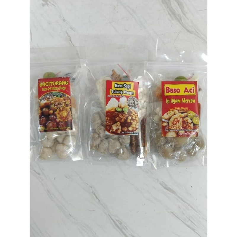 baso aci isi ayam mercon/bakso aci ayam mercon