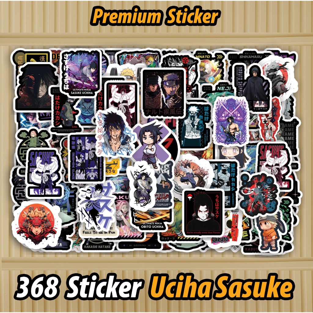 

368 PCS Sticker Sasuke Uciha Waterproof sudah di Cutting