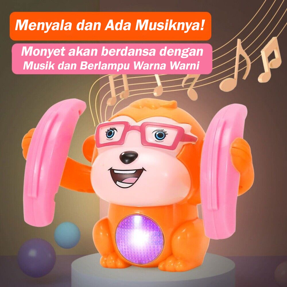 SMYHappy Flip Little Monkey Baby Voice Monyet Tumbling Sensor Mainan Anak Termurah Mainan Monyet Gerak Interaktif | Mainan Anak Laki Laki Perempuan