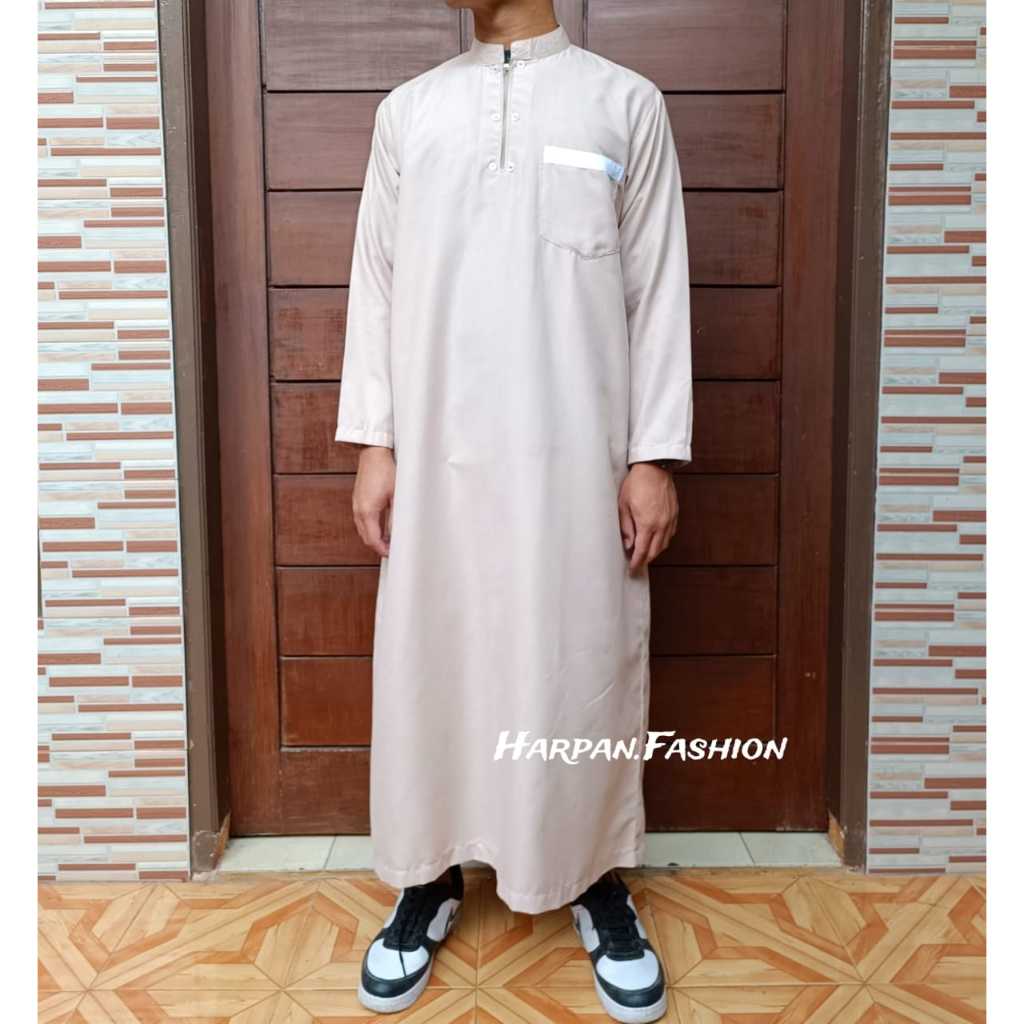 Jubah Muslim Pria dewasa Remaja Lengan Panjang - Jubah Pria remaja muslim - jubah gamis pria remaja 
