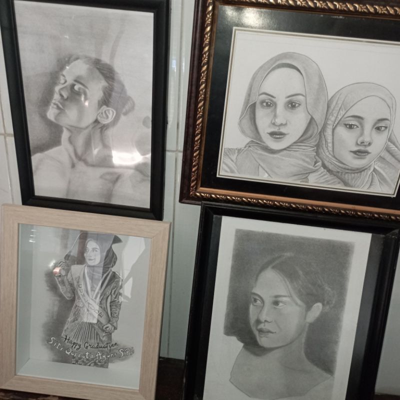 Sketsa Wajah Realistis A4 untuk Kado