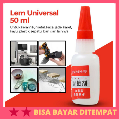 Lem Universal Glue Plastic Metal Tire Repair 50 ml / Lem Besi Nat keramik metal kaca jade karet kayu