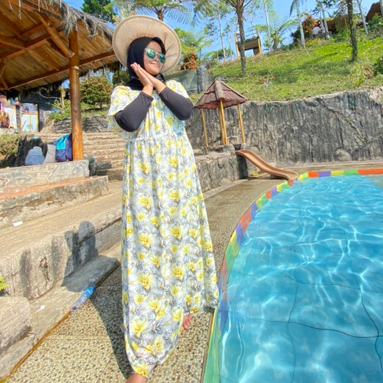 DASTER MANOHARA MOTIF KEKINIAN TANGAN PENDEK RAYON PREMIUM