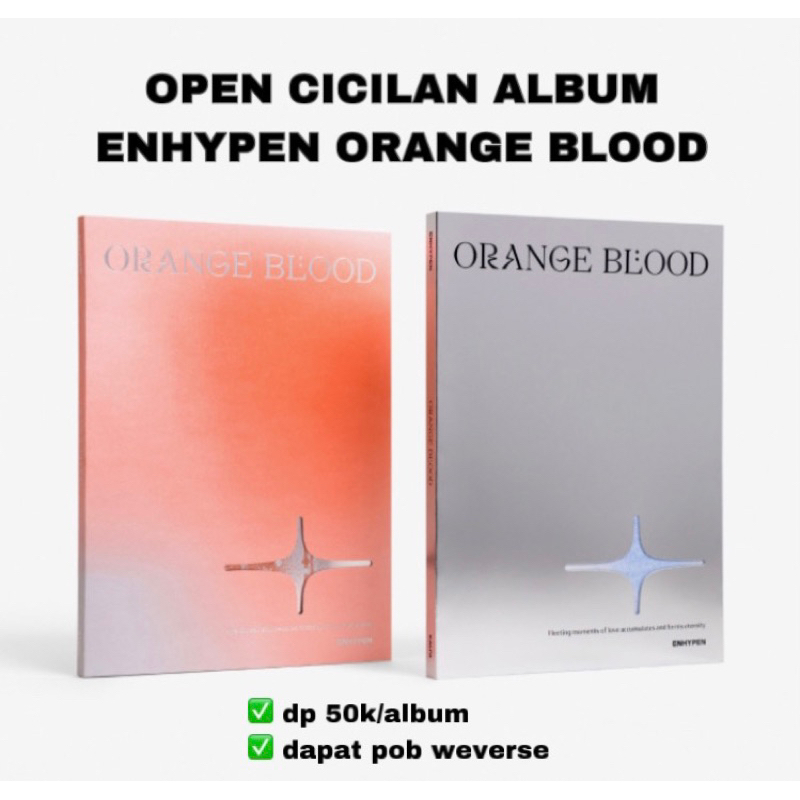 [CICILAN] ENHYPEN ORANGE BLOOD WEVERSE SHOP ALBUM REGULAR PHOTOBOOK ENGENE VER FULLSET SEALED PILIH 