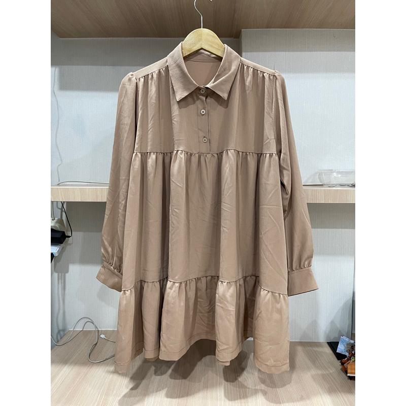 Baju Babydoll wide dress Mini dress babydoll Kemeja dress