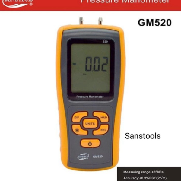 

Benetech GM520 Digital Manometer Air pressure Gauge GM-520 ORIGINAL Limited