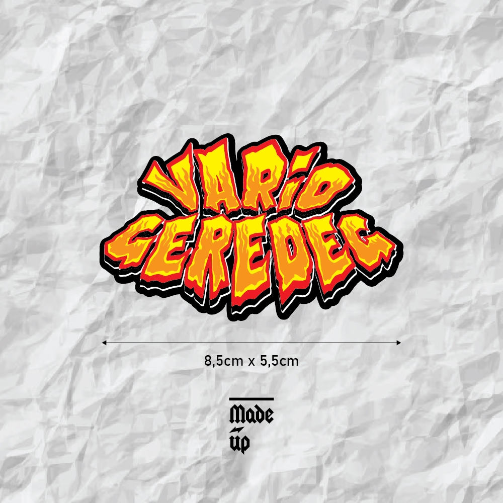 STICKER PRINT CUT VARIO GEREDEG UNTUK MOTOR MOBIL HELM SUDAH MEMBENTUK POLA DESAIN ANTI AIR ANTI PAN