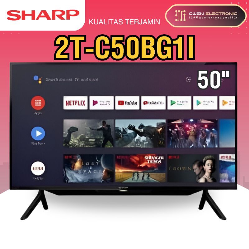 SHARP 2T-C50G1i Smart Android LED TV 50 Inch Full HD Digital Wifi 2T C50BG1i/ 50BG1i