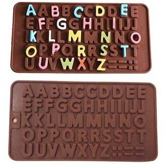 Cetakan Cokelat Puding Jelly Fondant Huruf ABC / Cetakan Silicon Huruf ABC