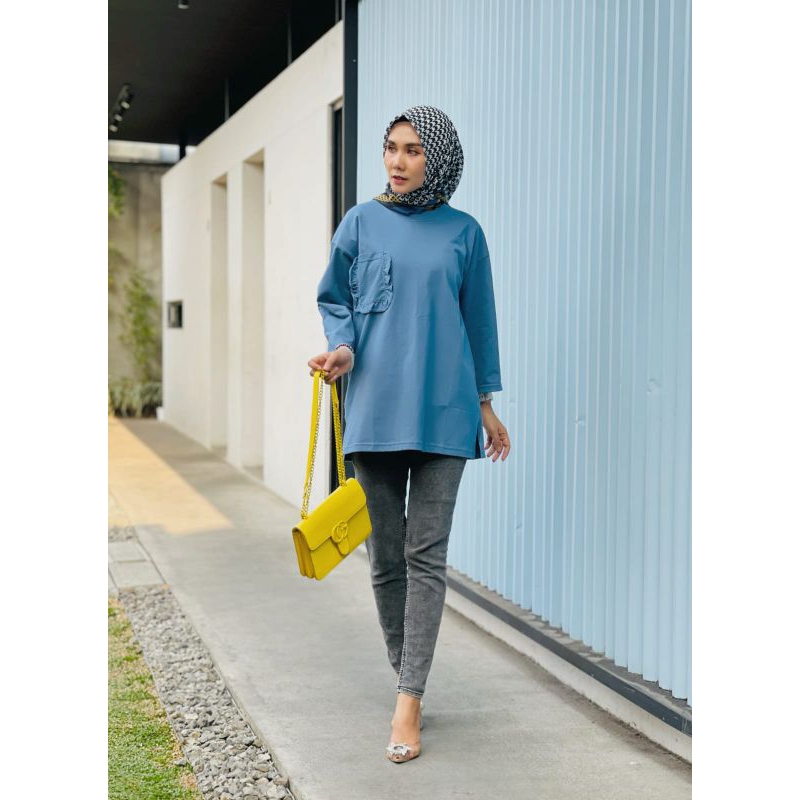 ATASAN OVERSIZE POLOS // ATASAN LENGAN 7/8 ORIGINAL JEVANNI