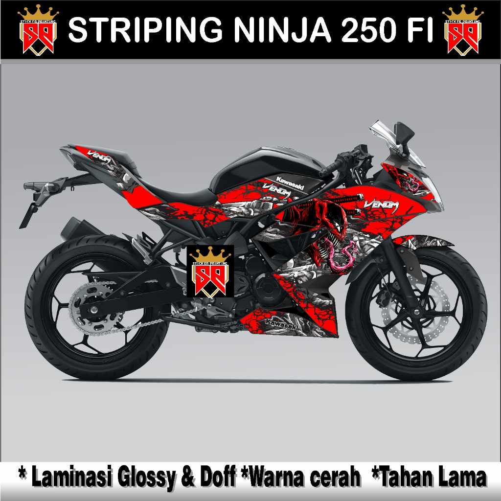 decal striping ninja 250 mono / kawasaki ninja mono 250rr