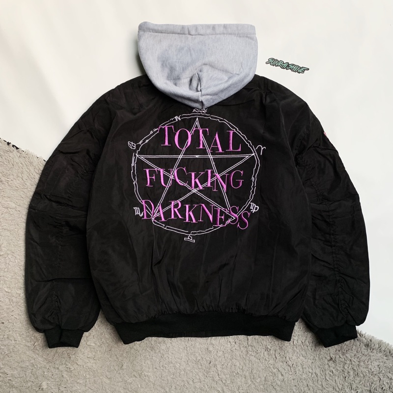 Vetements Total Fucking Darkness Bomber Hoodie (Replica) size L Work Harrington Flight Casual