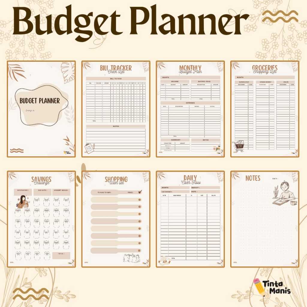 

BUDGET PLANNER - Isi Binder Planner Budget Planner A5
