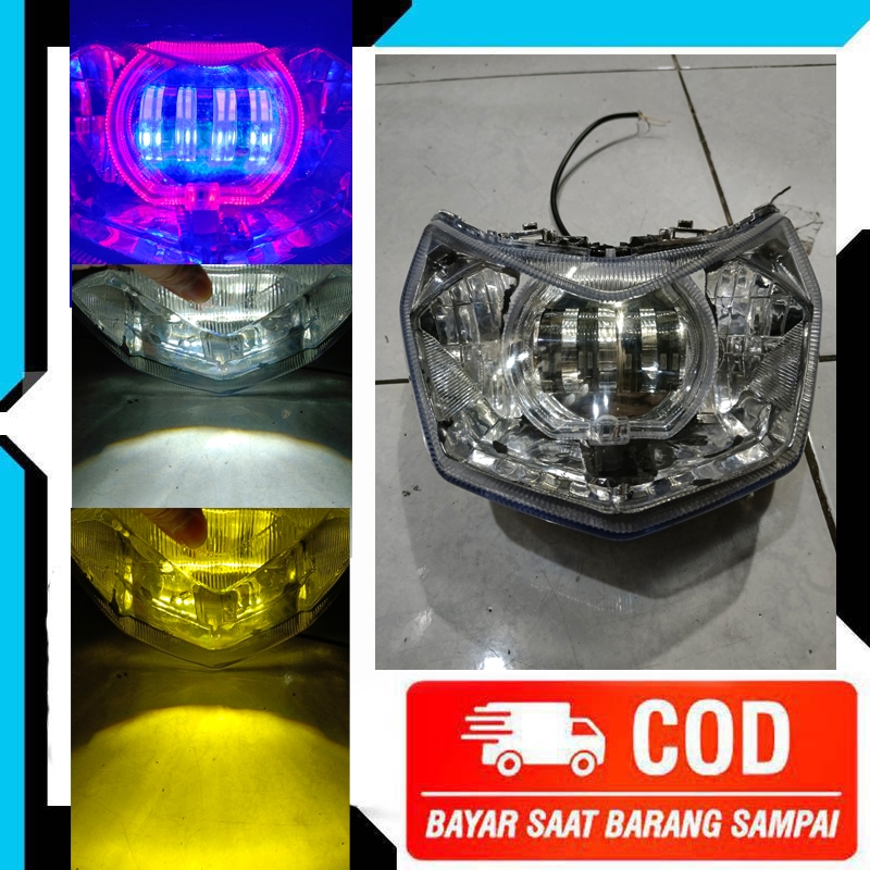 Lampu Depan Daymaker Biled Supra X 125 Fi Th 2014 s/d 2022 Retrofit Paket Lengkap