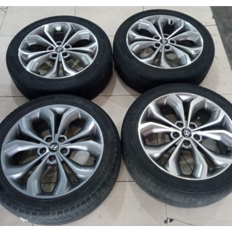 Velg Mobil Bekas Original Hyundai Santafe Ring 19x7,5 Pcd 5x114 ÷Ban 245 45 R19