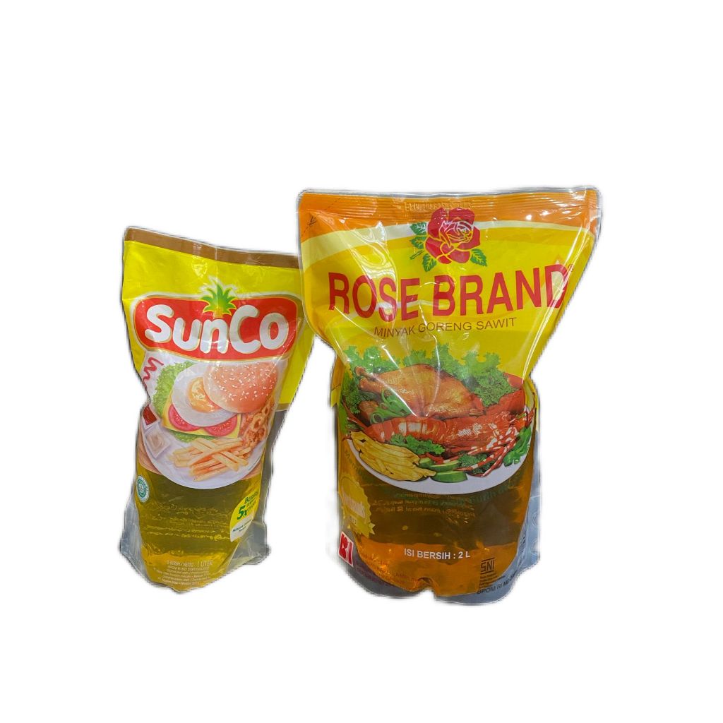 

paket sembako (Minyak Goreng Rose Brand 2L & minyak goreng Sunco 1 Liter)