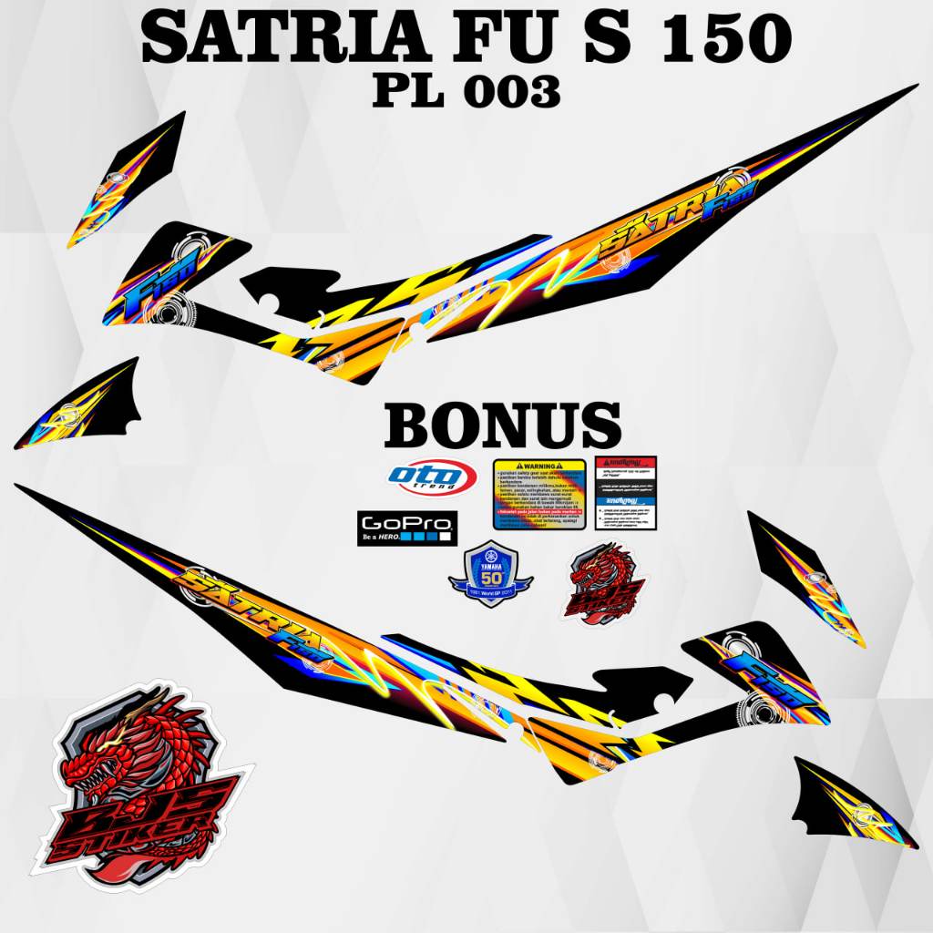Striping satria fu facelift tipe s - Stiker Decal satria fu facelift tipe s raider 03