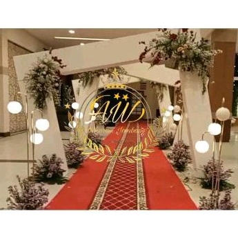 lorong jalan 3d, pintu masuk terbaru, gapura dekorasi, gapura pelaminan, lorong akad, pergola dekora