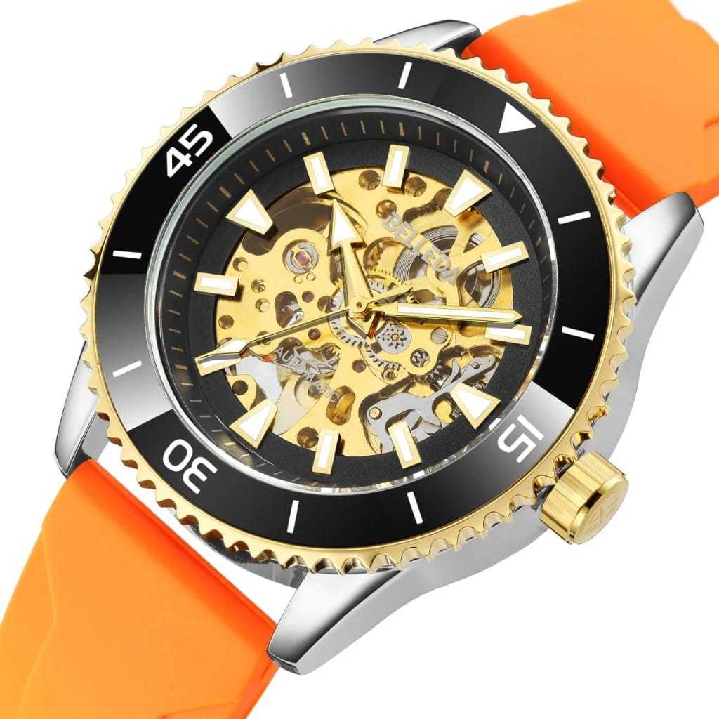 JAM TANGAN PRIA BELLEDA AUTOMATIC TALI RUBBER