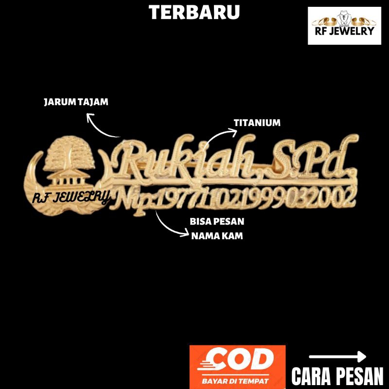 Bros Nip bros guru custom nama lapis emas bros Nama