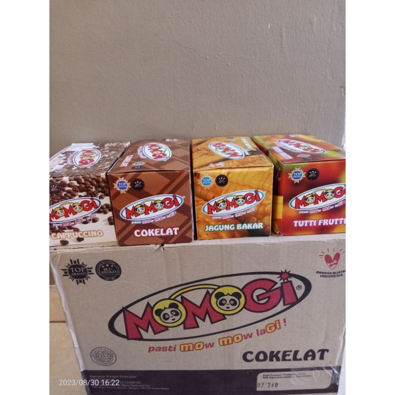 

Momogi All Varian Coklat/Cappucino/Tutti Frutti/Jagung Bakar