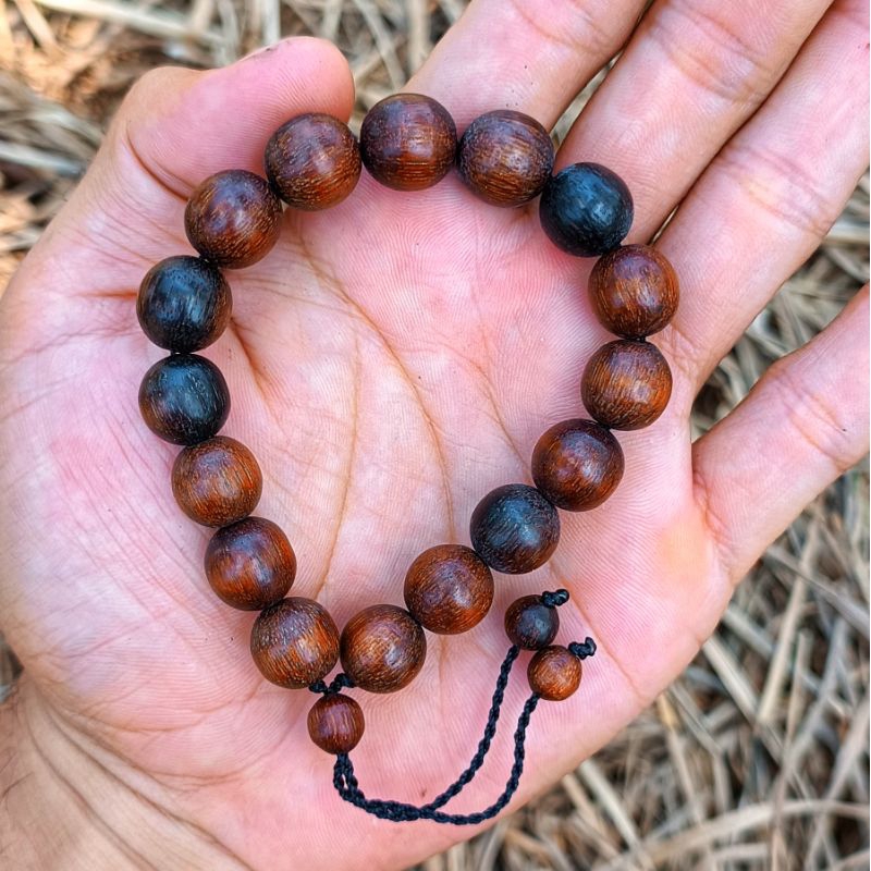 Gelang Kayu Ulin Manang / Timbul Asli Kalimantan,Gelang Kayu Besi 10 mm