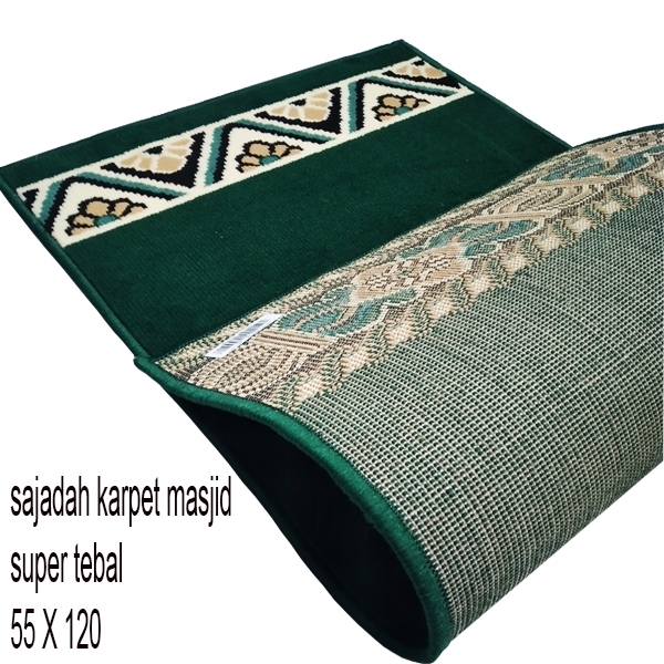 SAJADAH KARPET MASJID/SAJADAH BELUDRU SUPER TEBAL/SAJADAH TURKI/UKURAN 55X120