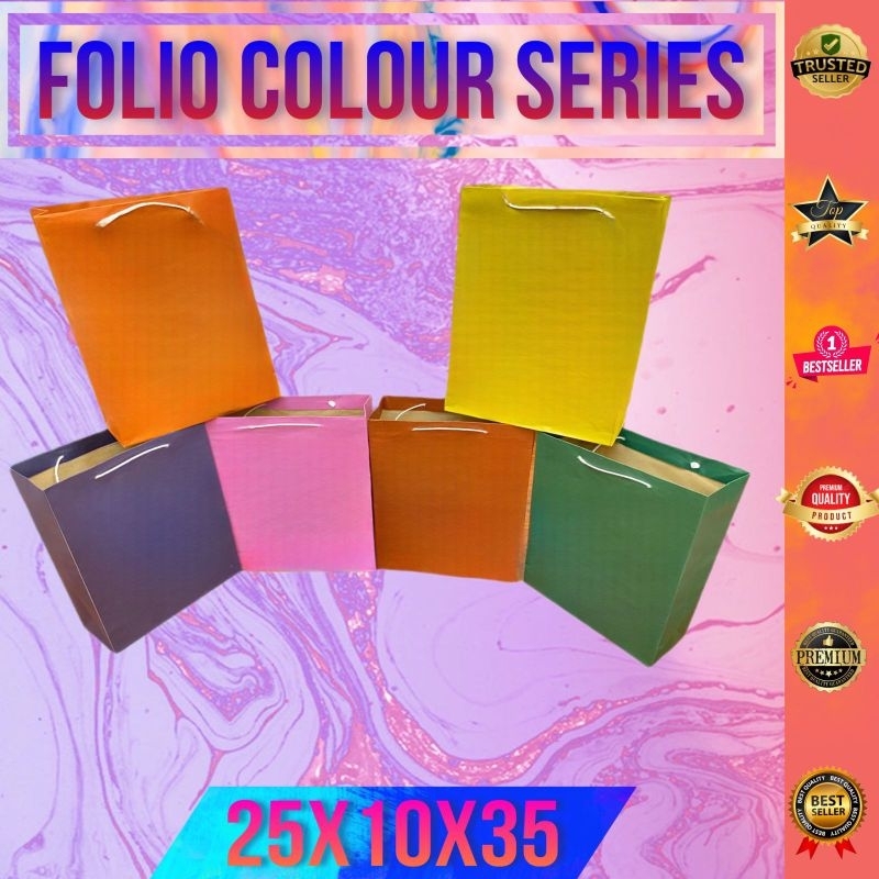 

Minimal Order 20 pcs & Kelipatan 20 pcs! Paperbag Folio Warna 25x10x35 Goodie Bag Shopping Bag Tas Fashion Tas Kertas Tas Souvenir Tas Belanja