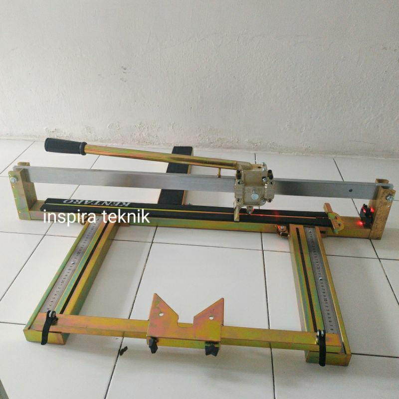Alat Potong Granit 80 cm manual dorong Kentaro Japan model rel satu Single mata TCT tajam lurus pres