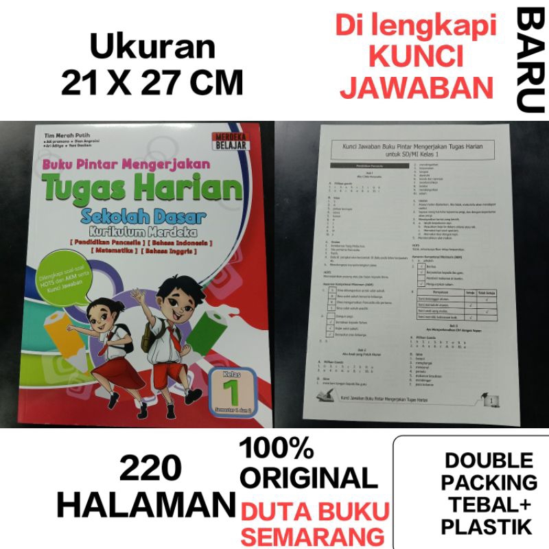 Buku Soal Ulangan Pendidikan Pancasila Bahasa Indonesia Inggris Matematika SD / MI Kelas 1 SD Kuriku