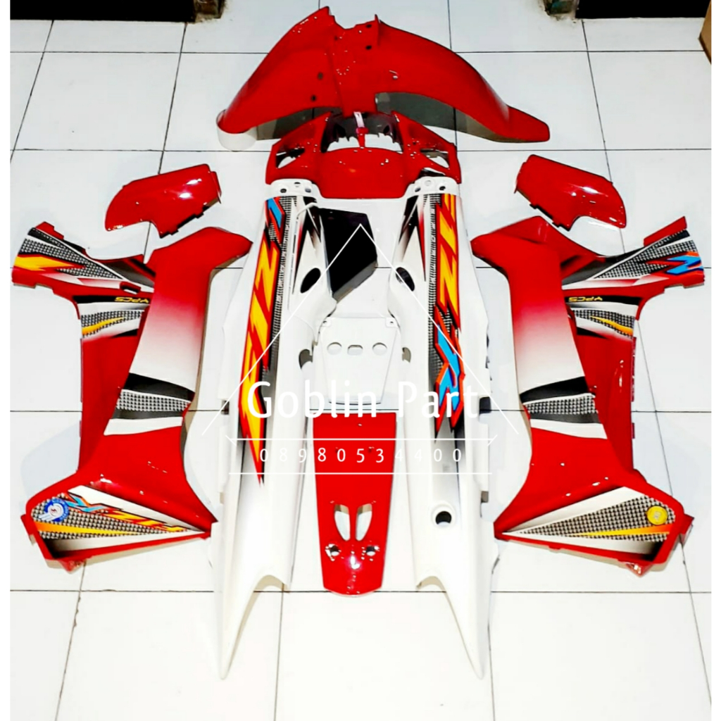 Cover Body Fullset Halus Fizr F1zr 2004 Merah Putih Cover Body Yamaha Fizr F1zr