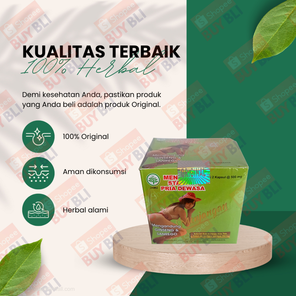 

Suplemen Herbal Kapsul Kesehatan Menjangan Original Obat Vitalitas Pria