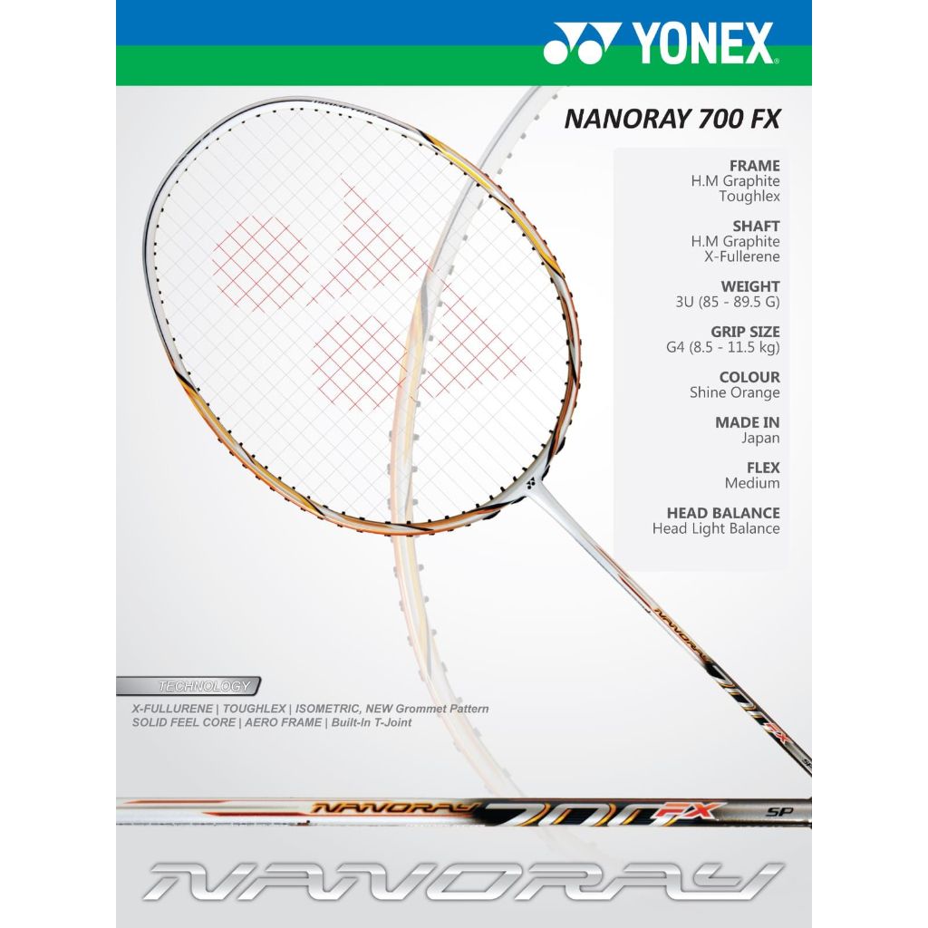 Raket Yonex Nanoray 700 FX Original Japan