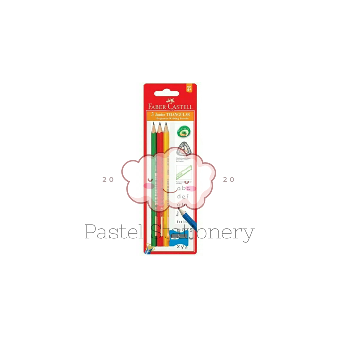 

Pensil Segitiga Faber Castell Junior Set 3 - Pre School Grip Pencil 2B Triangular Faber-Castell