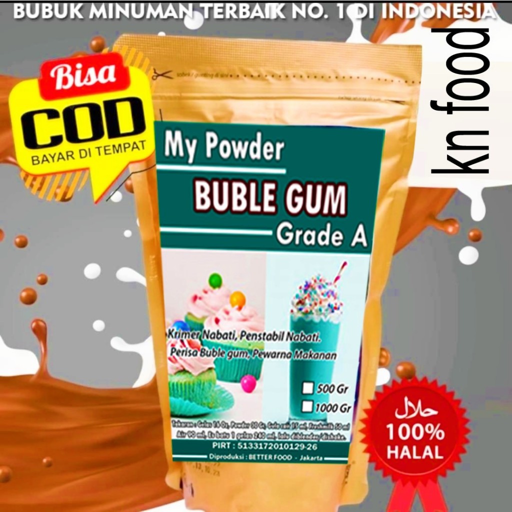 

My Powder MINUMAN RASA Bubble Gum Grade A kemasan 1 Kg