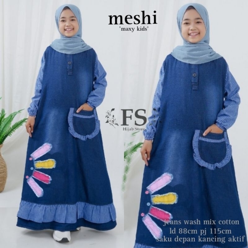 PROMO//ELISE #2 MAXY KIDS//GAMIS JEANS GAMIS LEPIS ANAK CEWEK TANGGUNG CANTIK TERBARU TERLARIS MURAH