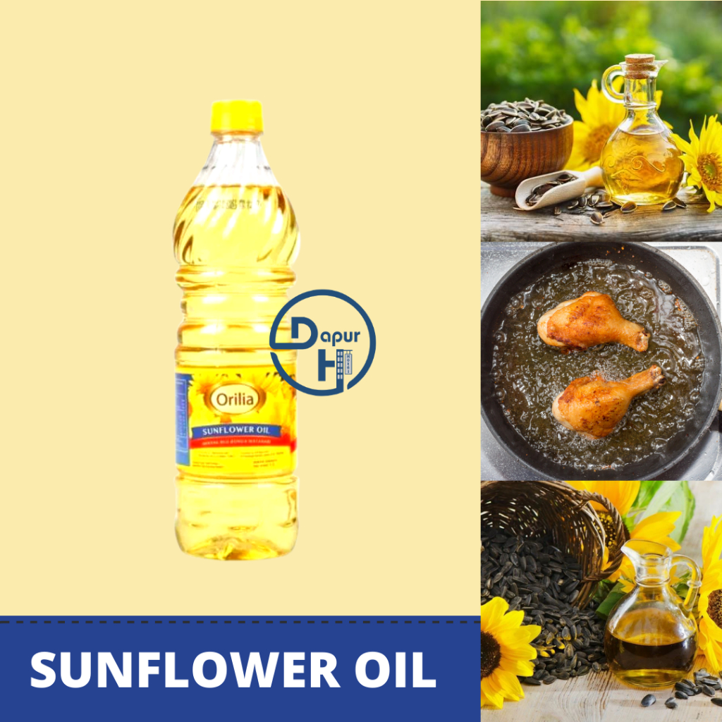 

ORILIA Sun Flower Oil Minyak Goreng Biji Bunga Matahari 1 Liter │ Import-