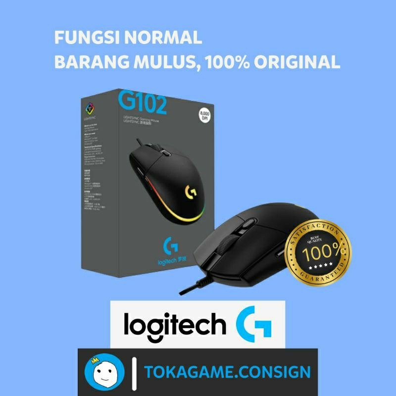 Logitech g102 Lightsync dan Prodigy second Brand new out box