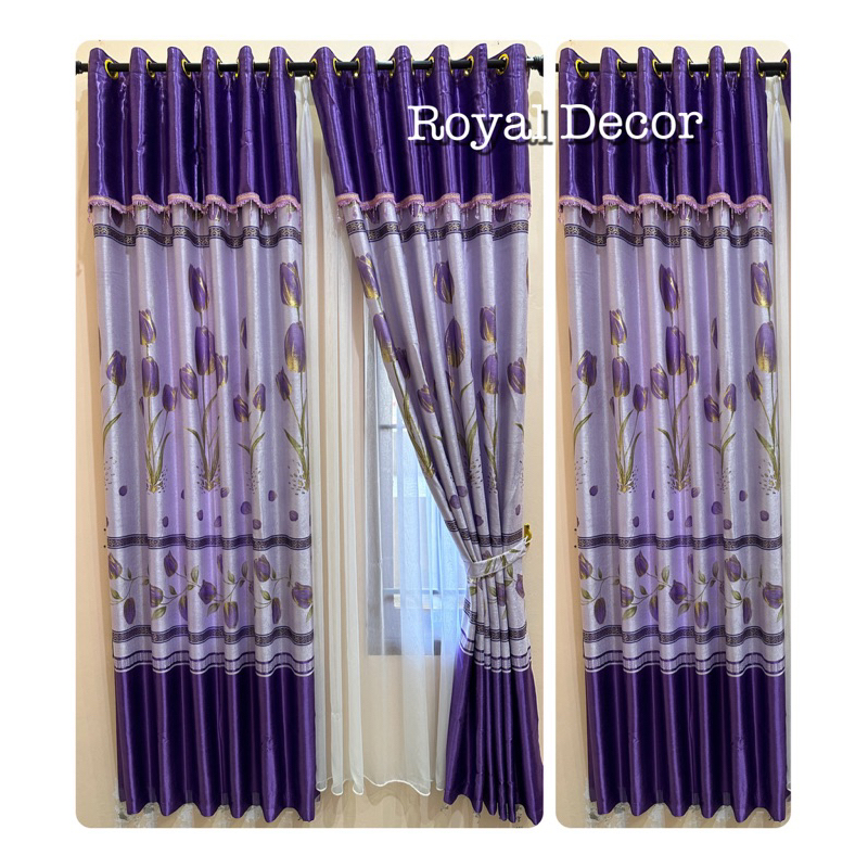 GORDEN MOTIF BUNGA TULIP GORDEN MINIMALIS GORDEN BLACKOUT BLUDRU GORDEN IMPORT TERMURAHHHH