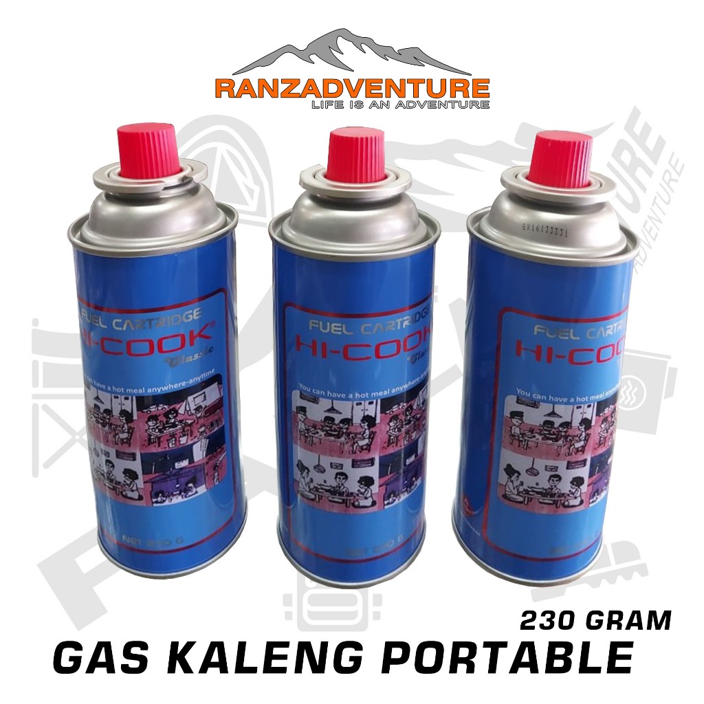 gas mini portable hi cook gas mini 230 gr tabung gas isi for camping