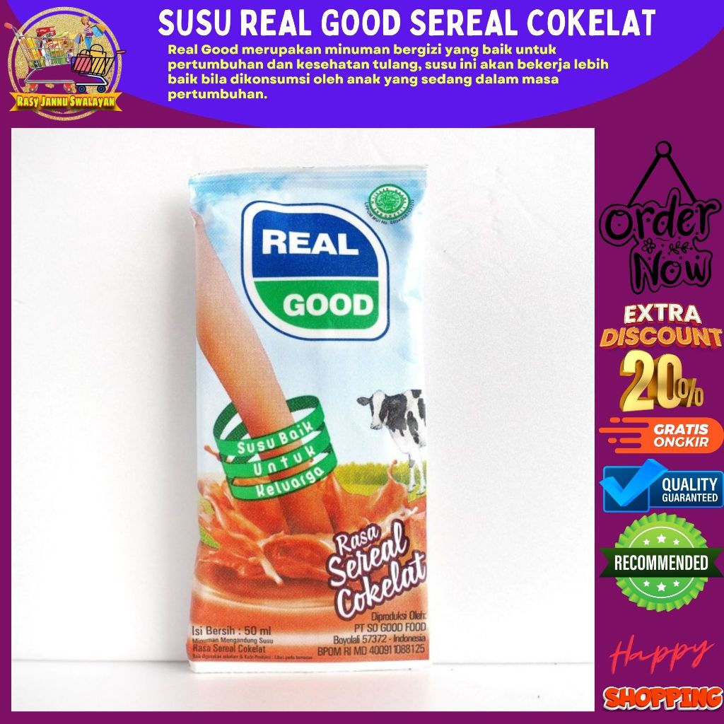 

Susu Real Good Rasa Sereal Cokelat 60 ml