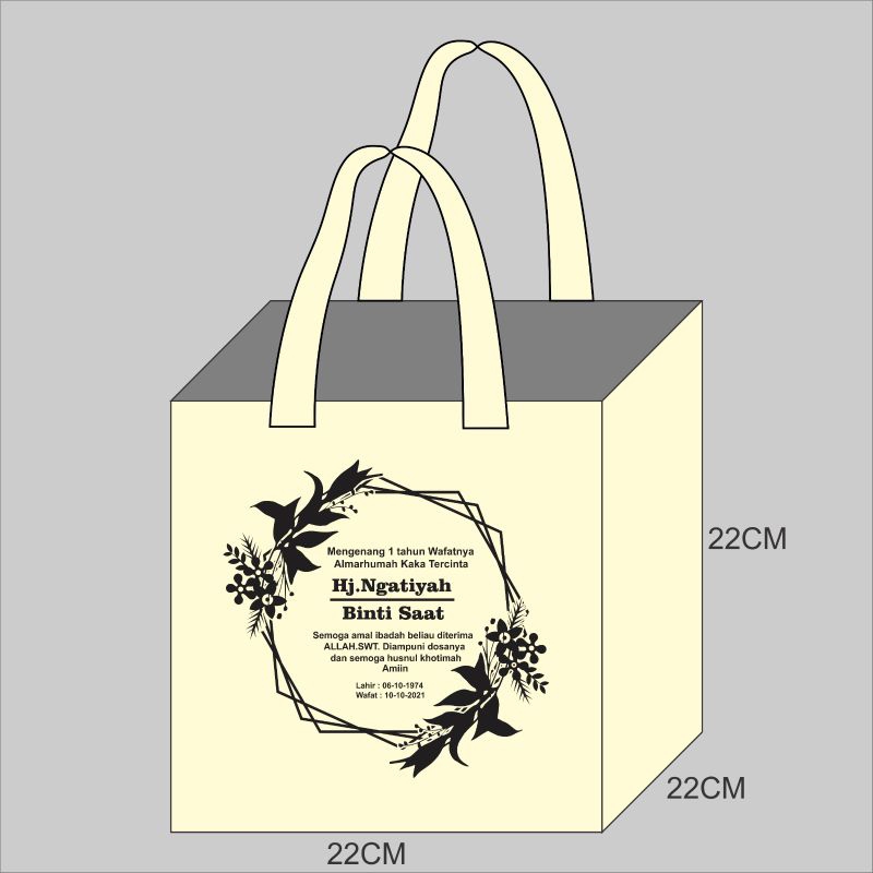 TAS SPUNBON SABLON BOX  NASI 22x22x25