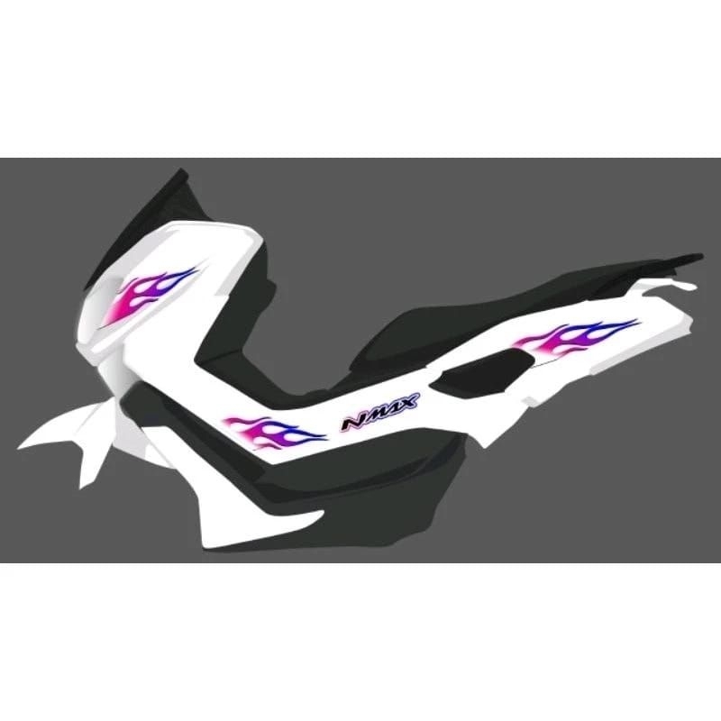 STRIPING STICKER TRANSPARAN YAMAHA NMAX OLD/NEW API RAINBOW