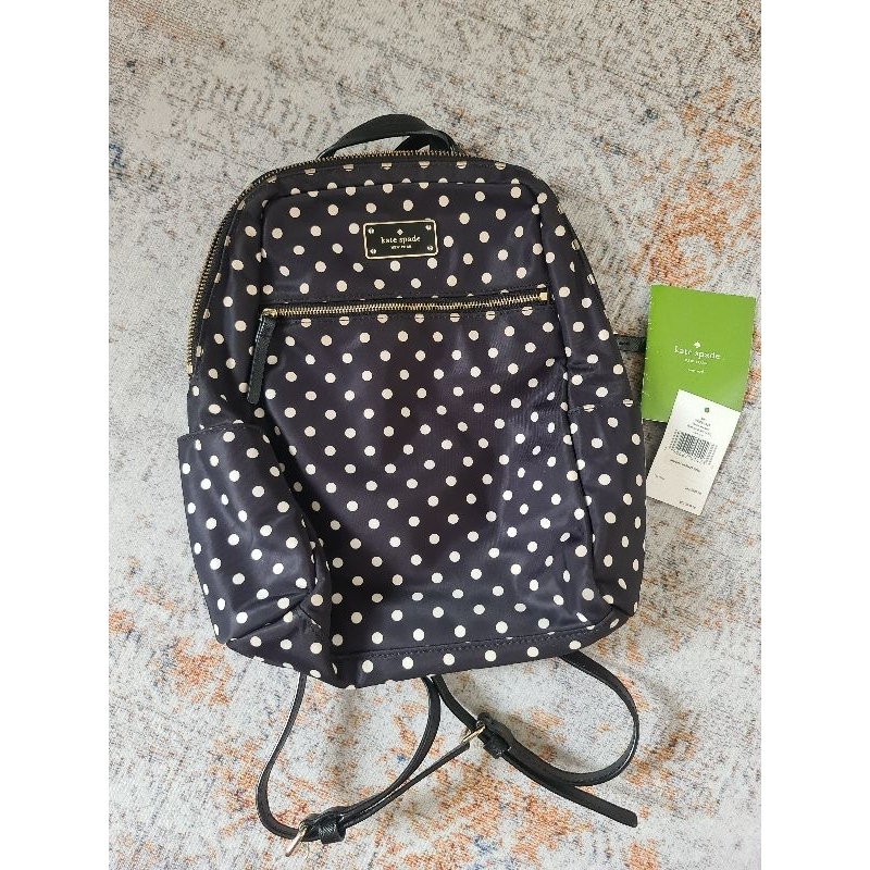 [PRELOVED) Tas Ransel Backpack Nylon Kate Spade Authentic Original -  Blake Avenue Diamond Dot Serie