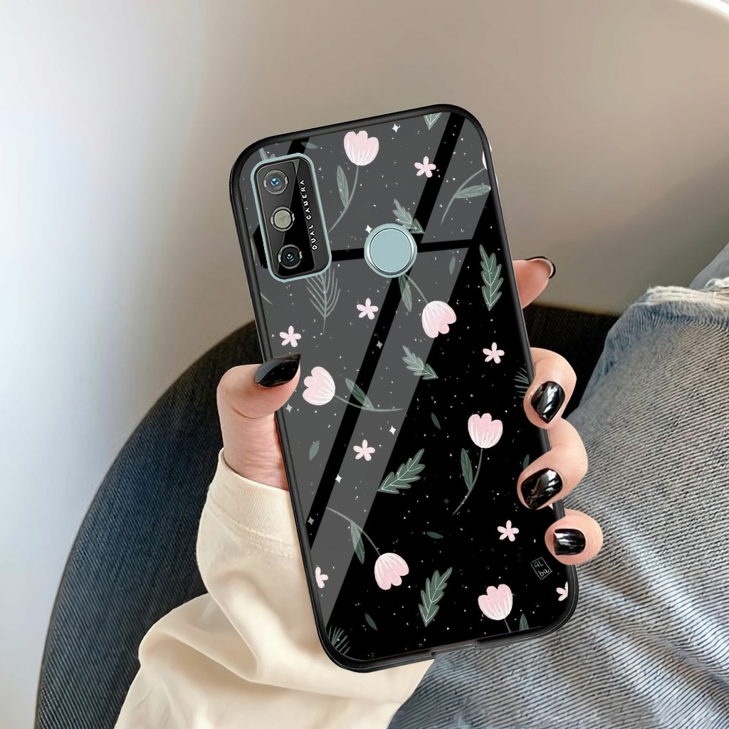Softcase Kaca Tecno Spark 6 GO - Kesing hp Tecno Spark 6 GO - Case Cantik Tecno Spark 6 GO