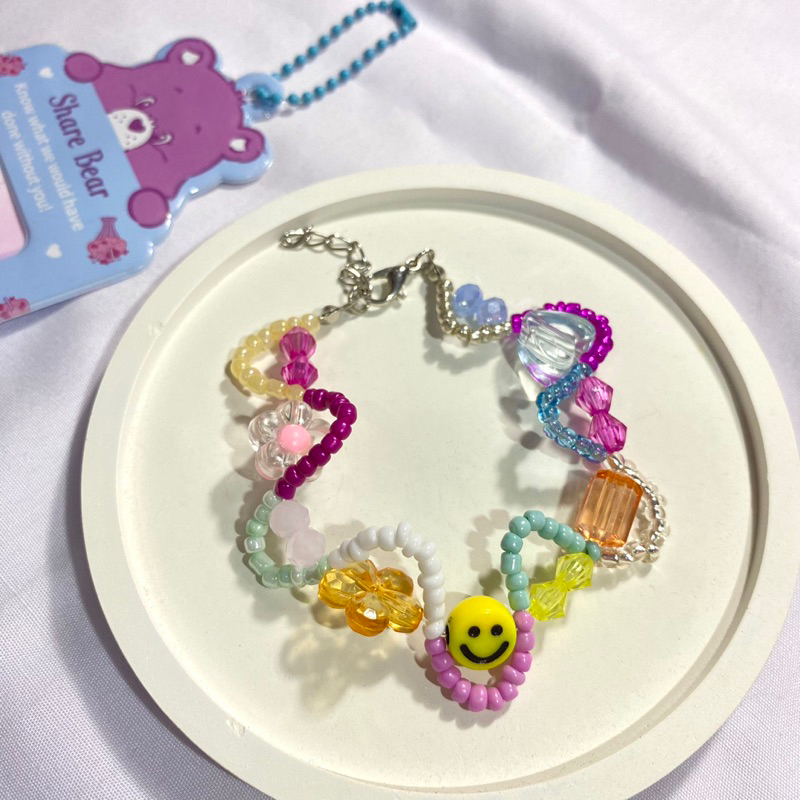 twisted bracelet beads | gelang manik manik | gelang manik manik smile | gelang korea