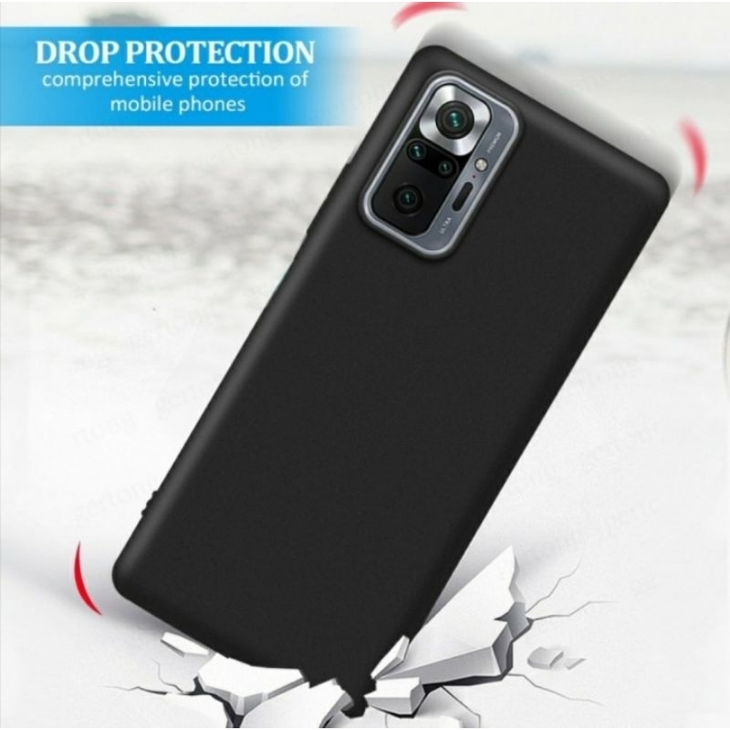 softcase Xiaomi Redmi note 10 slim black matte case warna hitam