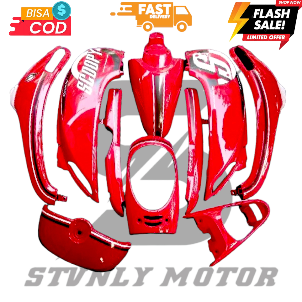 Bodi Halus Scoopy FI 2013 - 2016 MERAH
